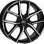 ALUTEC 8.0Jx18 H2 ET45 5x108x70.1 AVELENO diamantschwarz frontpoliert ALUTEC x18 5x108 ET45.00 diamant-schw fpol