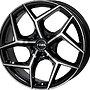 RIAL 8.0Jx19 H2 ET48 5x112x57.1 SALENTO diamantschwarz frontpoliert RIAL x19 5x112 ET48.00 diamant-schw fpol