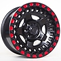 REPLICAS OF3 (4x4) 9x17  ET10.00 matt black + red line