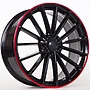 REPLICAS Vegas 8x18 5x112 ET42.00 gloss black red line