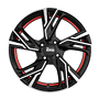 MAM MAM RS5 black front polished red inside 6.5Jx16 ET37 4x108x63.4 (wintertauglich) 6,5x16 4x108 ET37.00 black front polish red inside