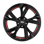 MAM MAM RS6 7,5Jx17 5/112 ET45 66,6 BPRI 7,5x17 5x112 ET45.00 black painted red inside