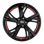 MAM RS5 7,5X17 5X112 ET45 MB66,6 BLACK PAINTED 7,5x17 5x112 ET45.00 black painted red inside
