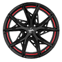 KESKIN KT24 8,5x19 5x112 ET45.00 black painted red inside