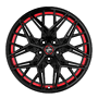 KESKIN KT25 x19 5x112 ET45.00 black painted red inside