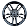 KESKIN KT21 7,5x17 5x114,3 ET45.00 black front polish