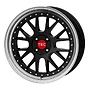 TEC Alufelge 8.0 J x 18 108/4/18/65,1  GT EVO Schwarz-Glanz-Hornpoliert TEC 8x18 4x108 ET18.00 black lip polished