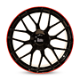 MAM GT1 8x18 5x100 ET45.00 black painted lip red