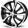 BROCK B23 SHADOW BL. POL 5X114.3 ET38 HB72.6 8x18 5x114,3 ET38.00 schwarz-matt front-poliert