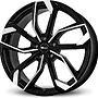 BROCK Alufelge 7.5 J x 17 112/5/51/57,1  RC34 schwarz front-poliert (sgvp) RC-DESIGN 7,5x17 5x112 ET0.00 