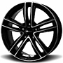 BROCK RC 27 BLACK GLO FP 5X112 ET43 HB57.1 7x17 5x112 ET43.00 schwarz front-poliert