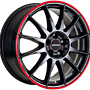 RONAL R54 MCR 6,5x15 5x100 ET35.00 jetblack-red rim