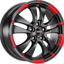 RONAL R59/JBMRR/ET45 7,5x18 5x120 ET45.00 jetblack-matt-red rim