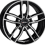 AUTEC Alufelge 6.5 J x 16 112/5/44/66,5  Mercador Schwarz poliert Autec 6,5x16 5x112 ET44.00 gloss black / polished