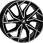 ALUTEC 8.0Jx19 H2 ET40 5x100x57.1 ADX.02 diamantschwarz frontpoliert RL:600kg ALUTEC 8x19 5x100 ET40.00 diamant-schw fpol