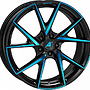 ALUTEC 8.5Jx20 H2 ET45 5x112x70.1 ADX.01 racing-black frontpoliert blue RL:805kg ALUTEC 8,5x20 5x112 ET45.00 black / blue