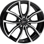 AUTEC Vidron-swp 6,0x15 5/100 ET38 (57,1) Autec Schwarz poliert 6x15 5x100 ET38.00 gloss black / polished