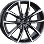 AUTEC Alufelge 7.0 J x 17 100/5/51/57,1  Astana Schwarz poliert Autec 7x17 5x100 ET51.00 gloss black / polished