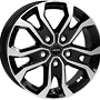 AUTEC Kiso-swp 6,5x16 5/130 ET66 (89,0) Autec Schwarz poliert 6,5x16 5x120 ET66.00 gloss black / polished