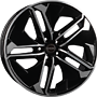 BORBET Alufelge 9.0 J x 20 112/5/45/66,5  TX black rim polished glossy Borbet 9x20 5x112 ET45.00 gloss black / polished