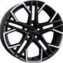 BORBET Alufelge 8.5 J x 19 112/5/45/72,5  XV black polished matt Borbet 8,5x19 5x112 ET45.00 dull black / polished