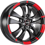 RONAL R59 7,5x17 5x114,3 ET40.00 jetblack-matt-red rim