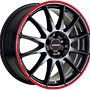 RONAL R54 MCR 7x17 5x114,3 ET40.00 jetblack-red rim