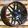 Racing Line B5318 MER 10x22 5x130 ET35.00 černá matná + červený límec