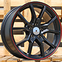 Racing Line B5253 RACIN 7x17 5x100 ET38.00 černá matná + červený límec