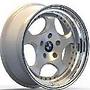 Racing Line L2384 BMW 8,5x17 5x120 ET25.00 stříbrná + leštěný límec