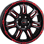 BORBET CW8 Skoda 8x18  ET45.00 černá matná s červenou linkou