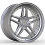 Racing Line A5863 BMW 9,5x17 5x120 ET20.00 stříbrná + leštěný límec