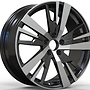Racing Line YF0448 PEUG 7,5x18 5x108 ET49.00 černá + leštění
