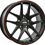 INTER ACTION RED Skoda 7,5x17 4x100 ET40.00 černá matná s červenou linkou