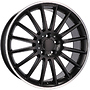Racing Line A1020 MER 9x19 5x112 ET54.00 černá matná + leštěný límec
