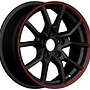 Racing Line B5253 RACIN 7x16 5x100 ET36.00 černá matná + červený límec