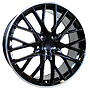 Racing Line B5541 PORCH 11,5x21 5x130 ET62.00 černá + leštěný límec