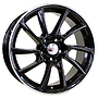 Racing Line BY1135 Audi 7,5x17 5x112 ET35.00 černá + leštěný límec