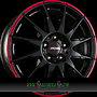 RONAL R54 6,5x15 5x100 ET35.00 mcr jetblack-red rim