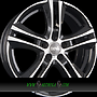 DBV ANDORRA II 7x17 5x108 ET47.00 schwarz glänzend front poliert