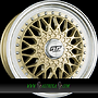  GTP 072 7x15 4x100 ET35.00 gold felgenbett poliert