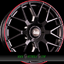 MAM MAM GT1 8x18 5x100 ET45.00 black painted lip red (bplr)