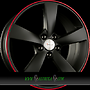 AVUS AF10 10x21 5x112 ET18.00 matt black red line