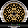 BORBET B 7x17 4x108 ET38.00 gold rim polished