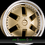 AXXION Y1 9x21 5x112 ET40.00 gold glanz mit poliertem felgenbett (gg+ / ml+)