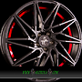 KESKIN KT20 FUTURE 8x18 5x112 ET45.00 black painted red inside (bpri)