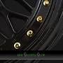  GTP 072 7,5x17 4x100 ET35.00 schwarz voll lackiert goldene zierschrauben