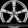 DIEWE TRINA 8x18 5x114,3 ET45.00 platininox - platin matt mit edelstahlinlays