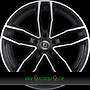 DIEWE ALITO 8,5x19 5x112 ET45.00 nero s machined - schwarz glanz frontpoliert