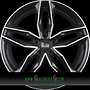 MAM MAM RS3 8x18 5x112 ET45.00 black front polish (bfp)